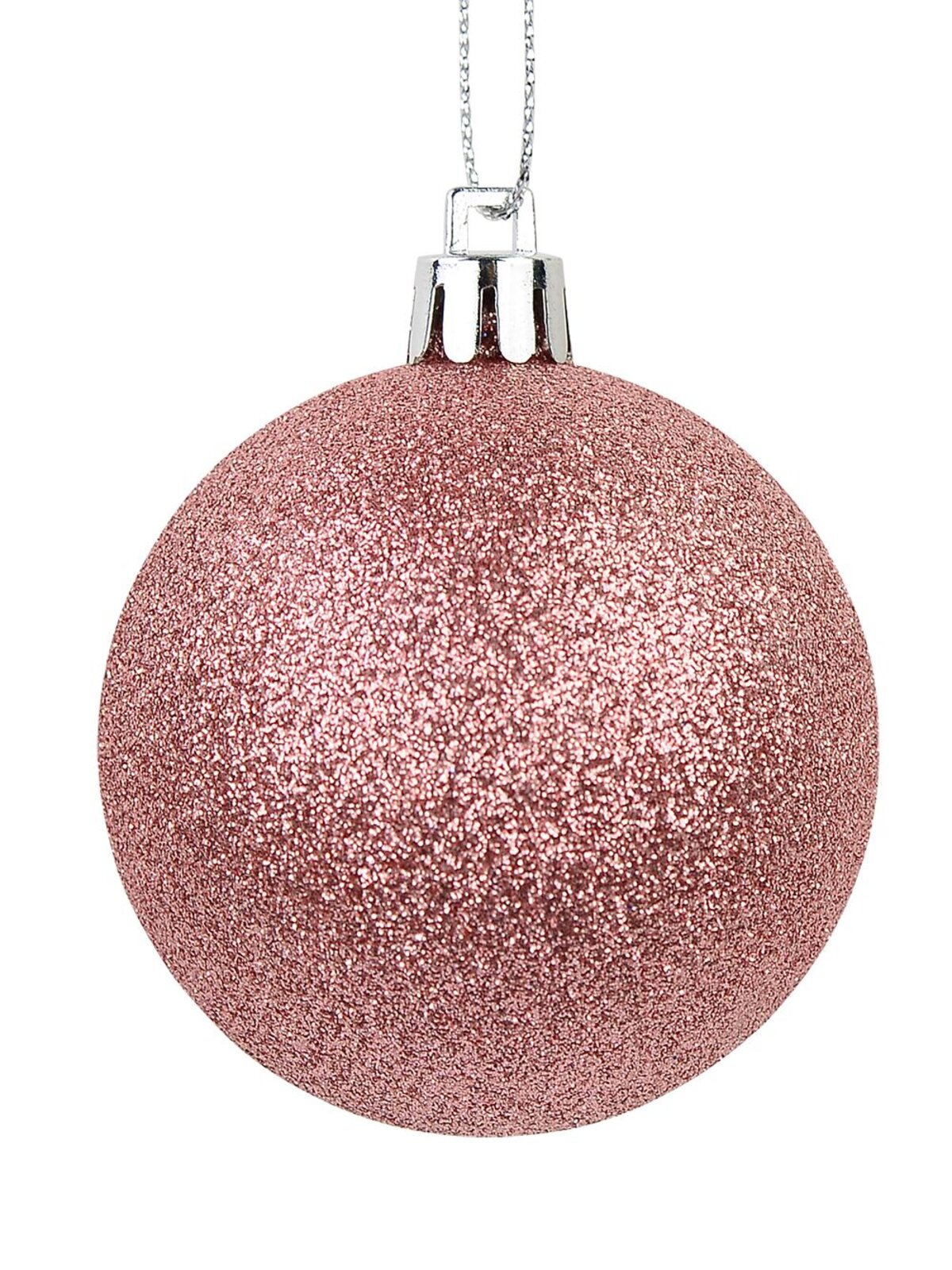 Blush Pink & Champagne Gloss, Matte & Glitter Baubles - 12 x 60mm  — image 5