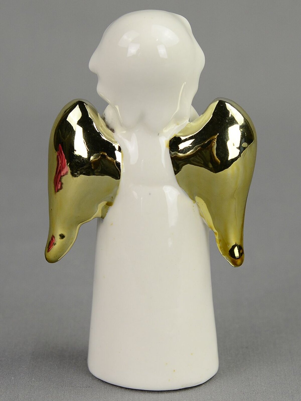 Ceramic White Angel With Gold Wings Holding Gold Star - 10cm — image 4