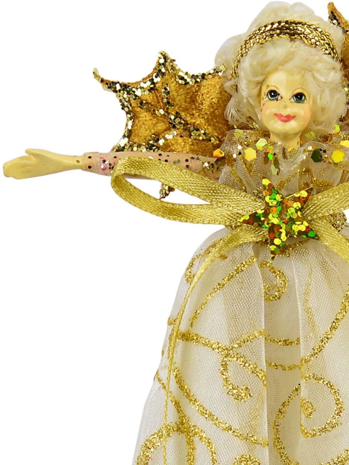 Christmas Fairy With Gold Wings Christmas Tree Hanging Decoration - 15cm — image 3