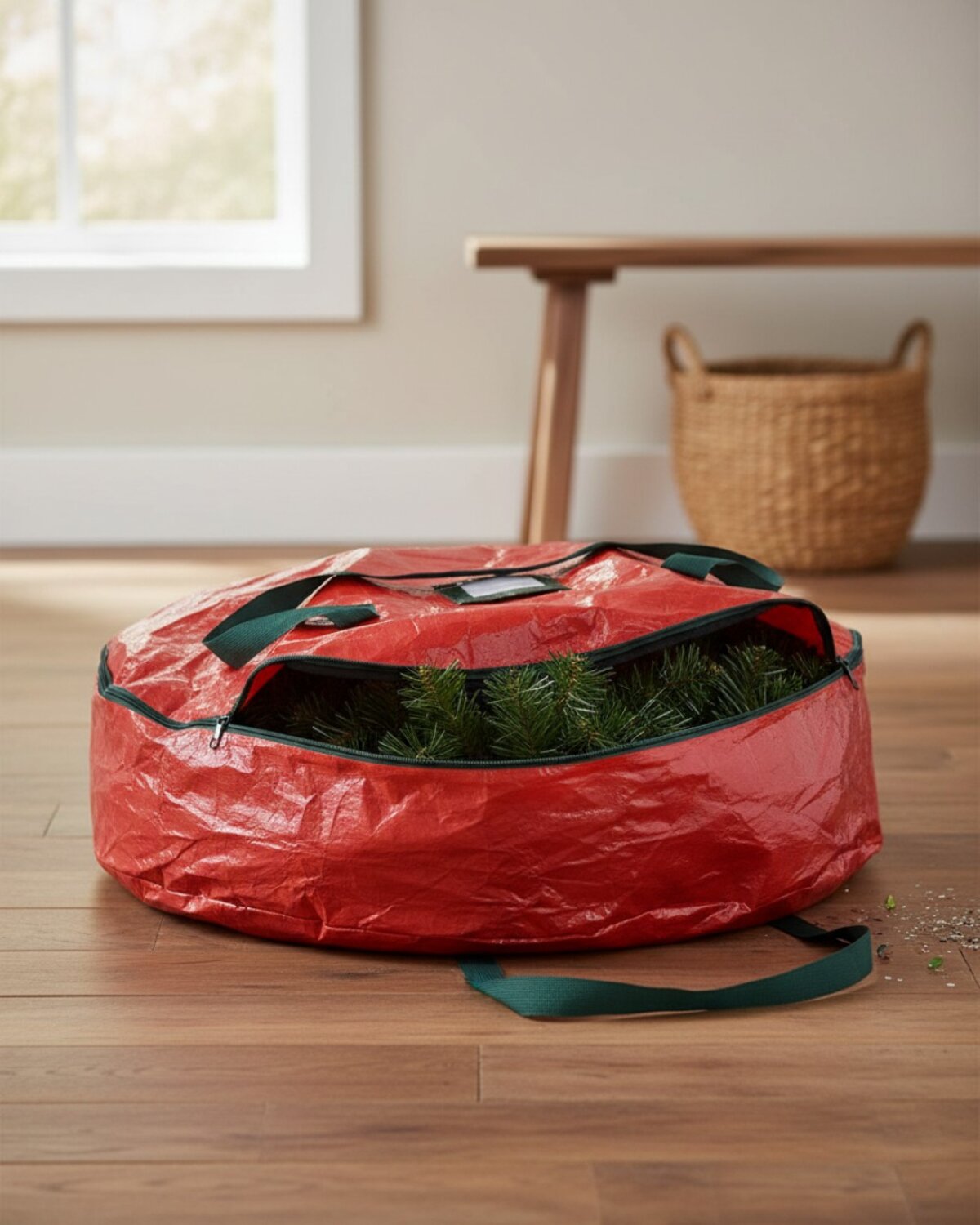 Christmas Wreath Storage Bag | Heavy Duty Case Fits Wreaths Up To 76cm — image 4