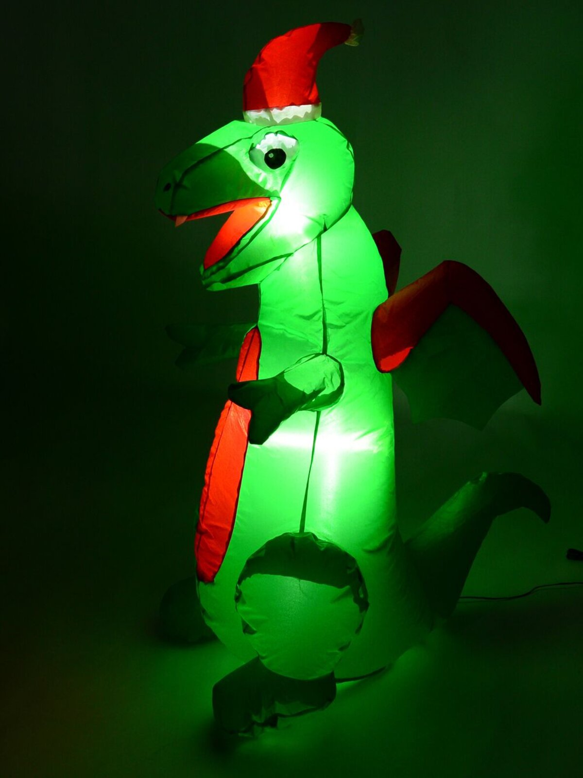 Cute But Very Scary Baby Christmas Dragon Illuminated Inflatable - 1.2m