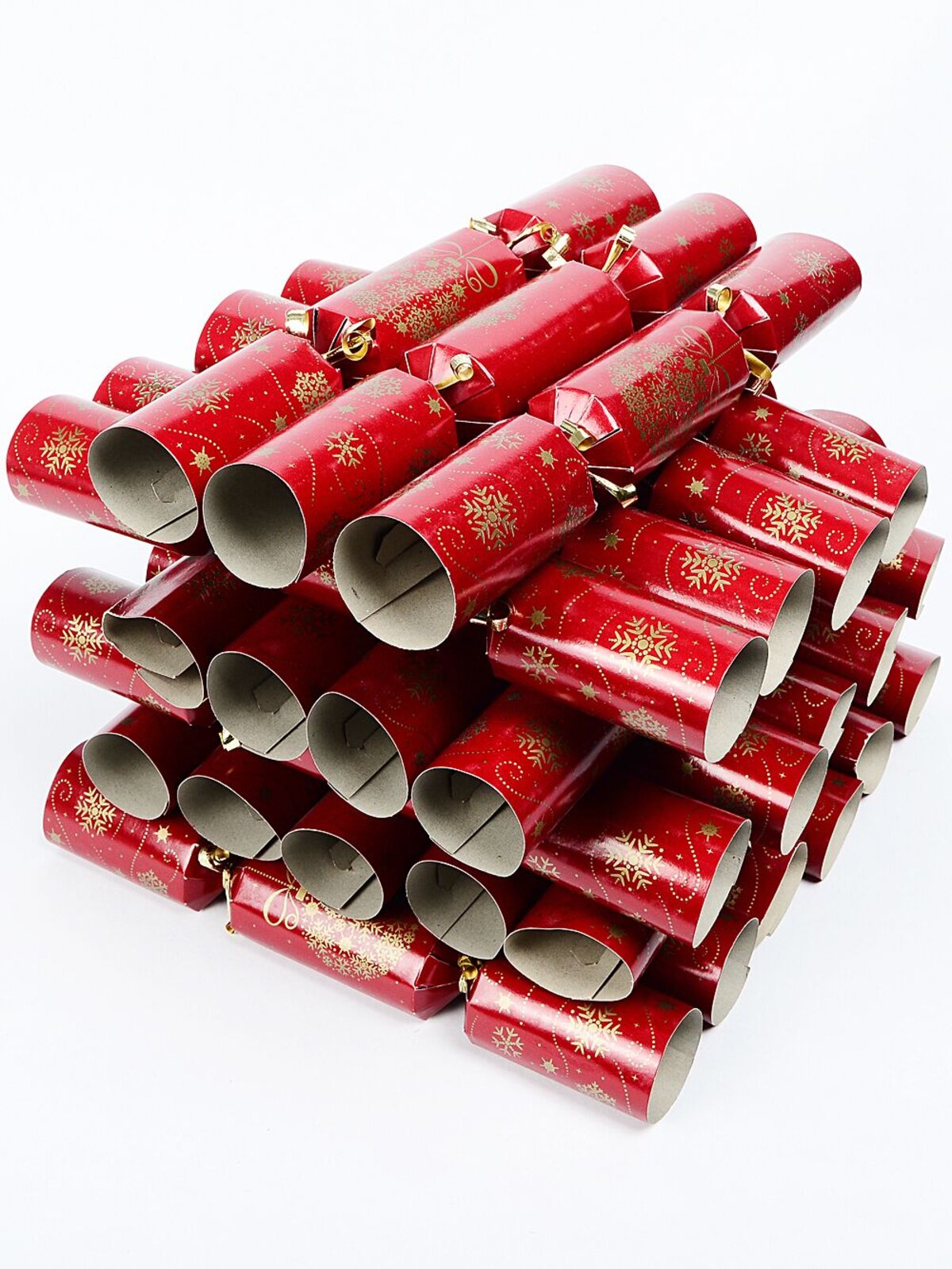 Dark Red With Gold Snowflakes Christmas Cracker Bon Bons - 50 x 28cm — image 2