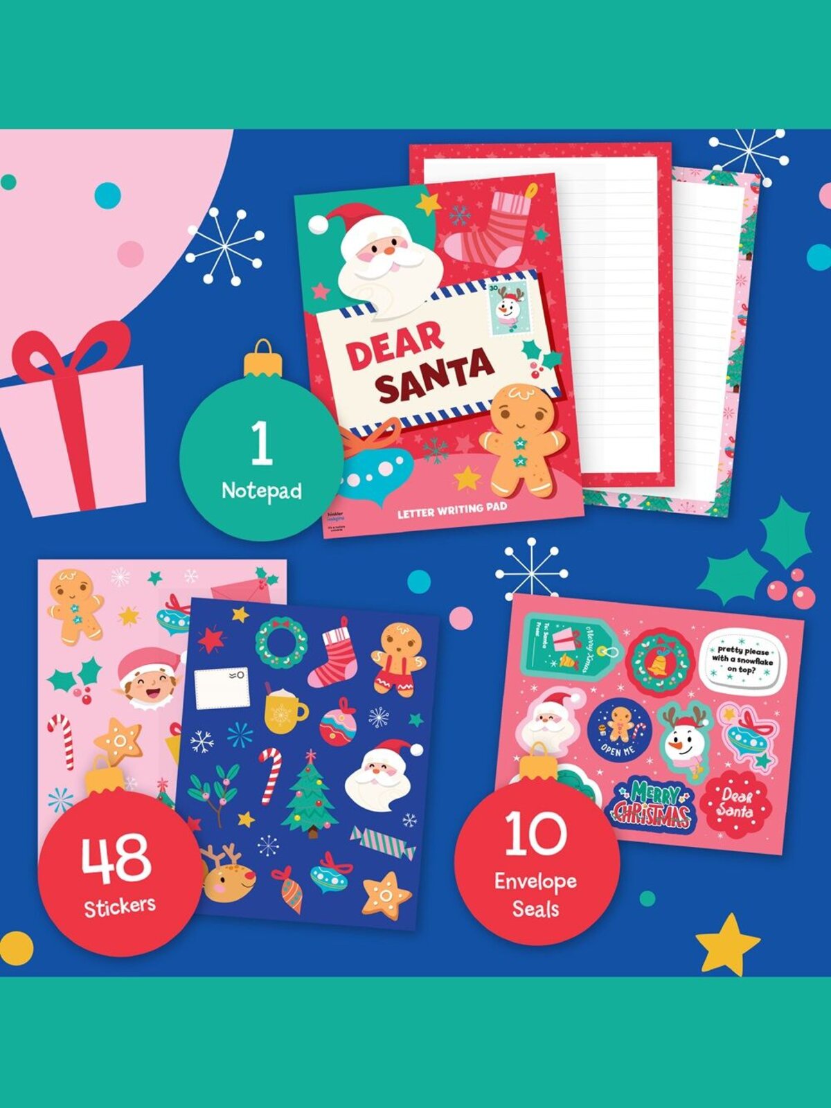 Deluxe Letters to Santa Stationery Activity Kit With Markers & Stickers — image 9