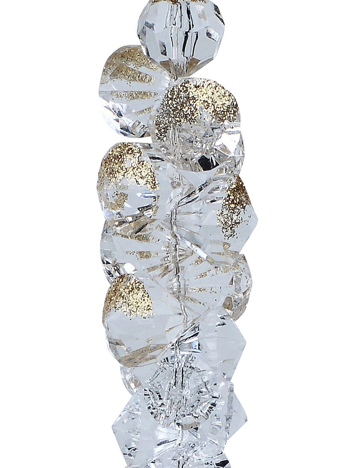Diamond & Champagne Gold Glitter Icicle Whimsical Essential Ornament | 26cm — image 3