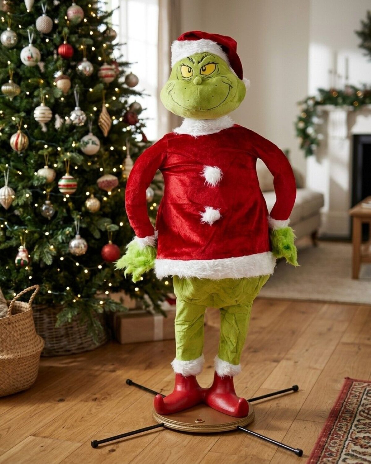 Dr. Seuss Official Life Size Animated Hip Swinging & Talking Mr Grinch | 1.7m — image 4