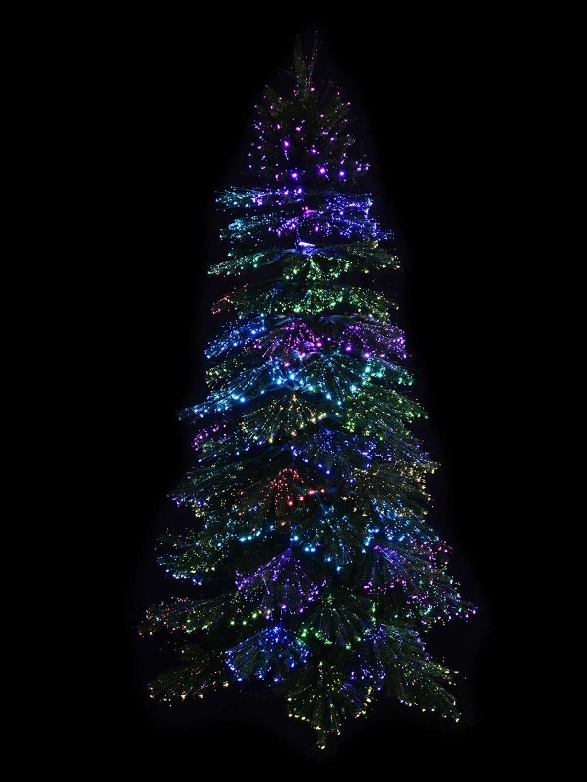 Dynamic Starry Night & Static Light Fibre Optic Tree - 2.3m