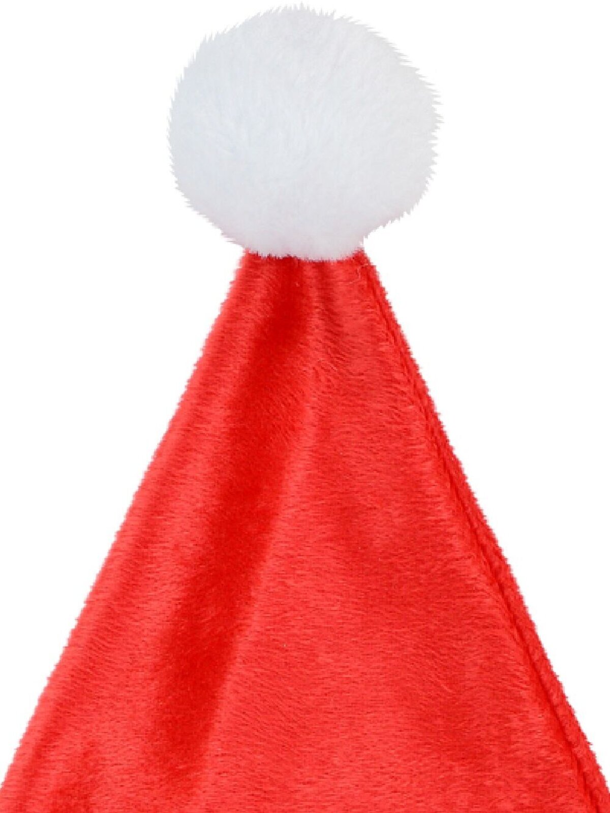 Embroidered Soft Plush Traditional Christmas Santa Hat - One Size Fits Most — image 3