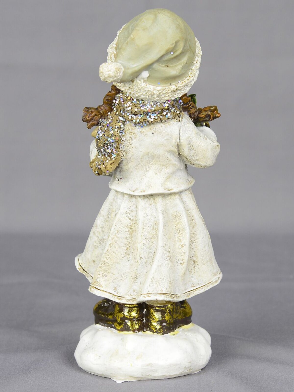 Girl with Christmas Tree Standing Ornament - 19cm