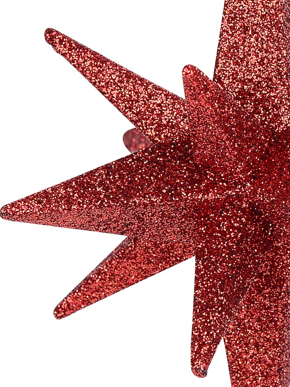 Glittered Red 3D Star of Bethlehem Christmas Tree Hanging Decoration - 14cm — image 2