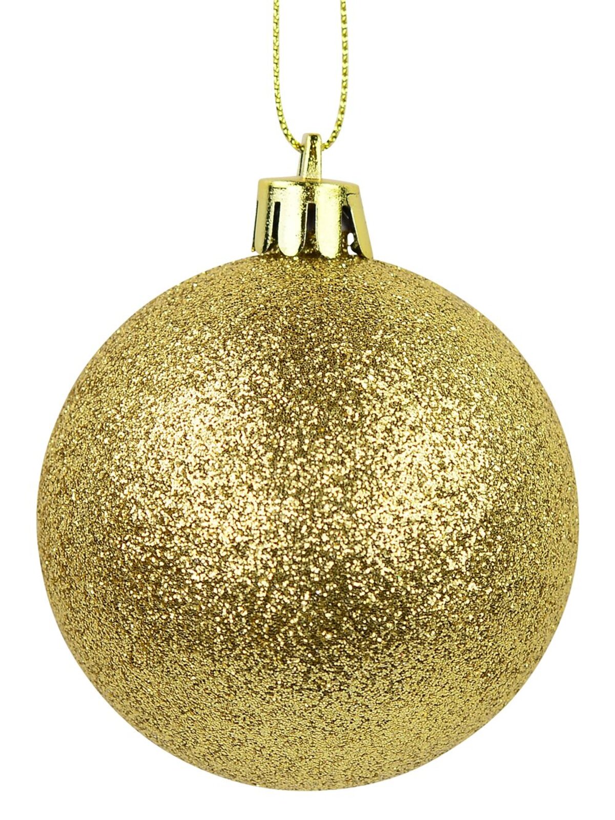 Gloss, Matte, Pearl, Glitter & Striped Gold & Champagne Baubles - 64 x 60mm