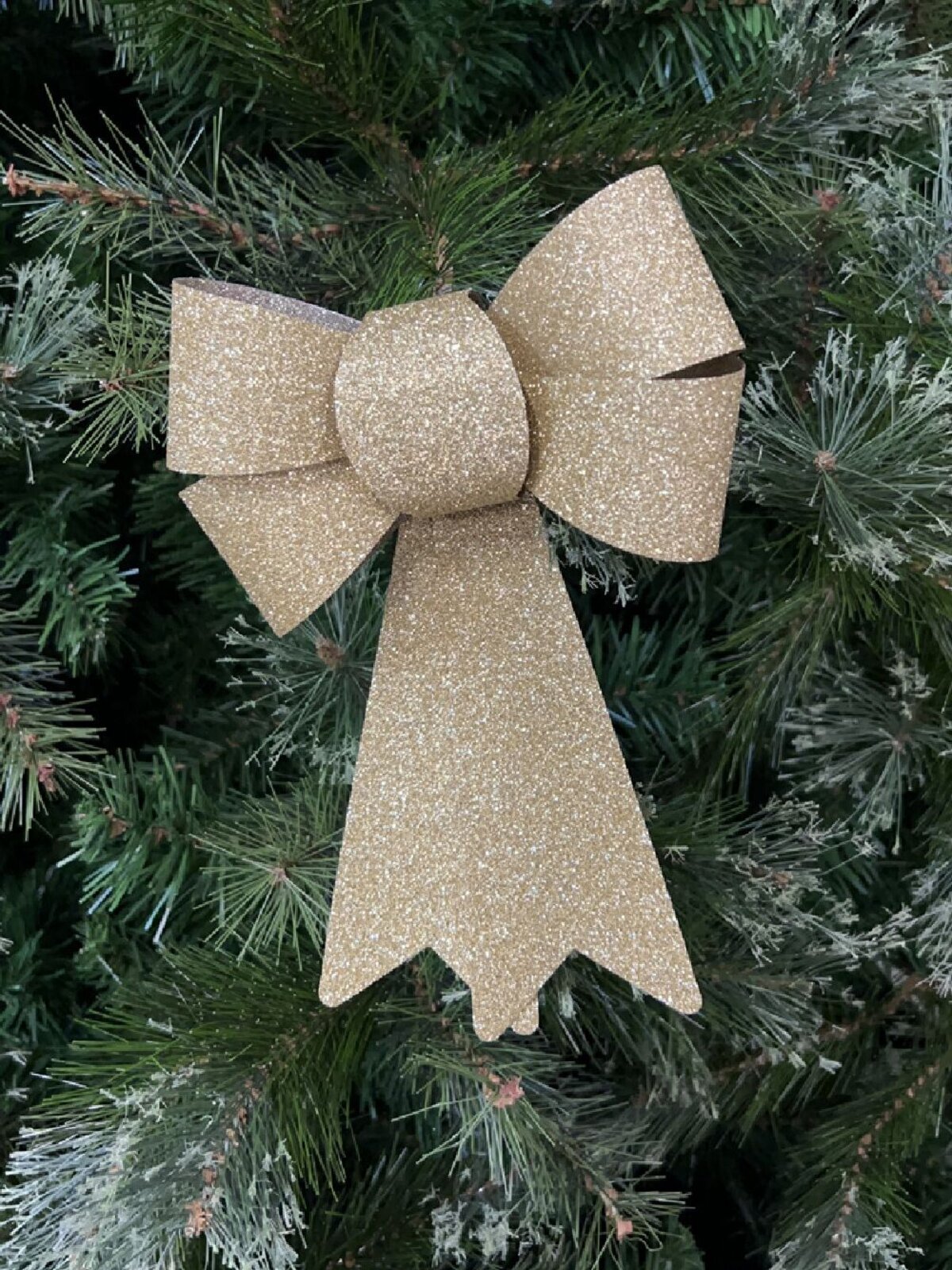 Gold Glitter Timeless Signature Structured Bow | 24cm — image 2