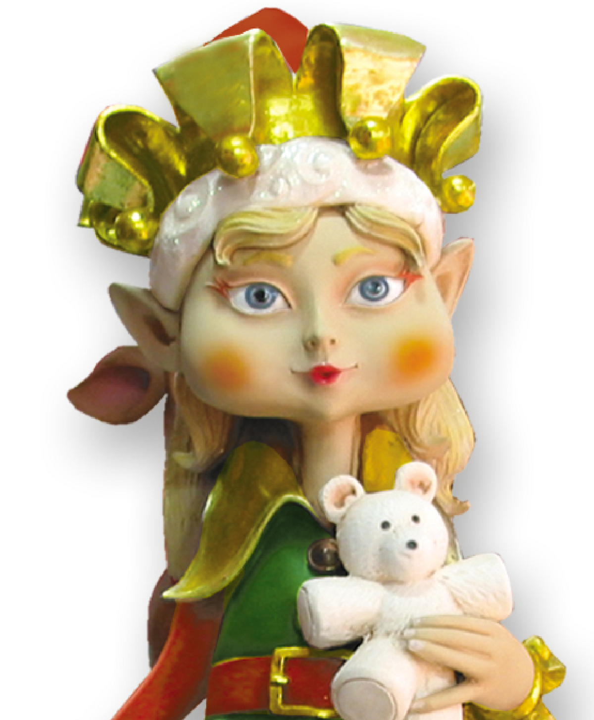 Gorgeous Santa's Little Helper Christmas Elf Girl Resin Life Size Decor - 1.2m — image 2