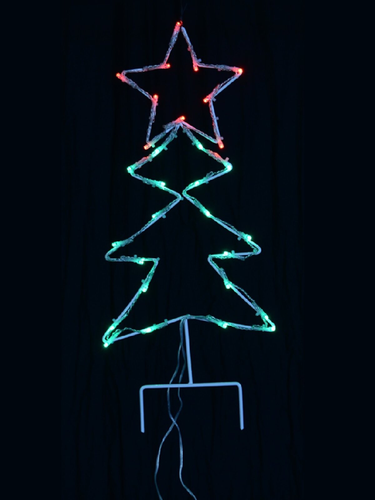 Green & Red LED String Light Christmas Tree Solar Path Lights - 3 x 54cm — image 3