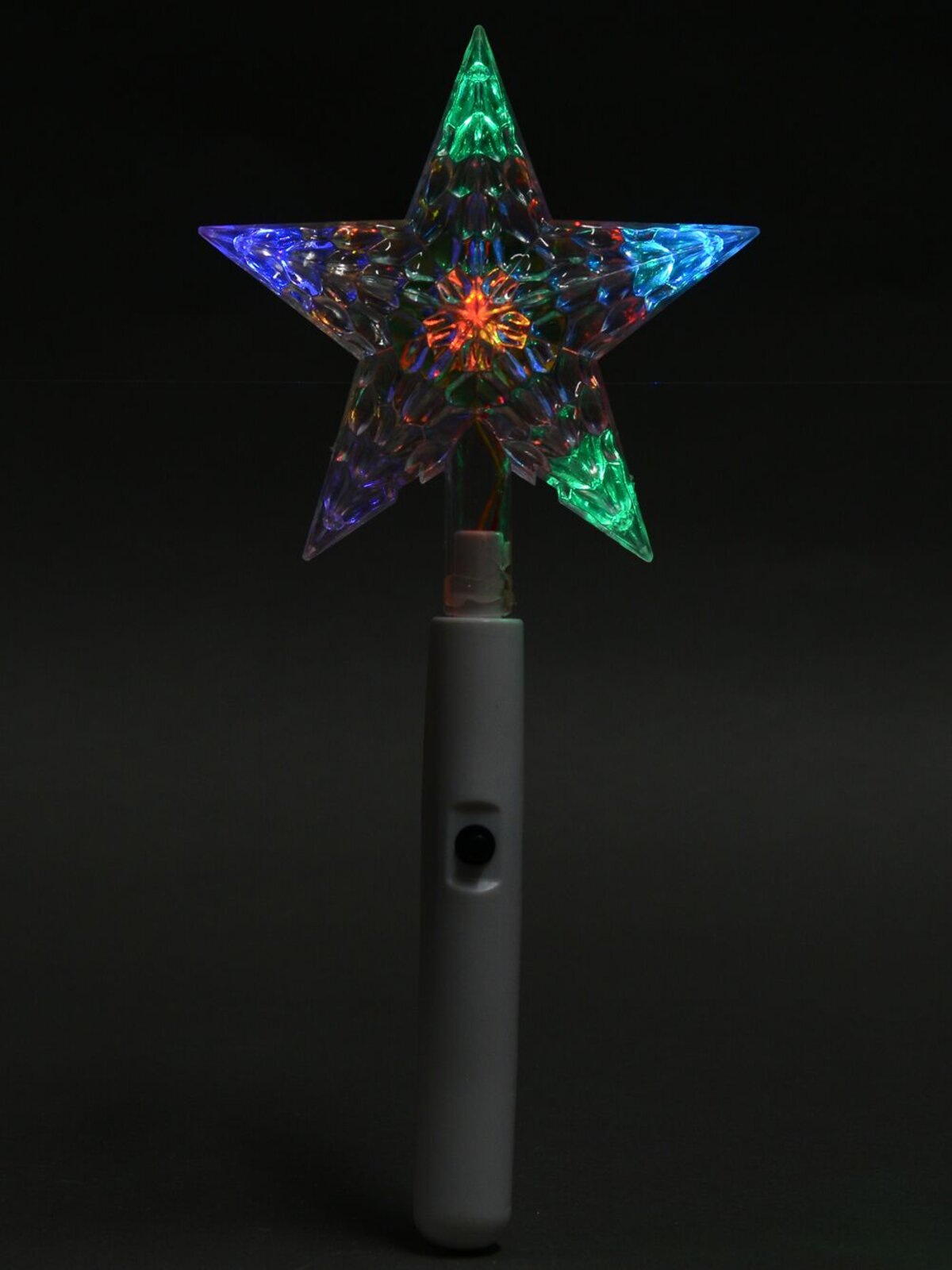 Hand Held 5 Point Multi Colour LED Star Christmas Light - 26cm