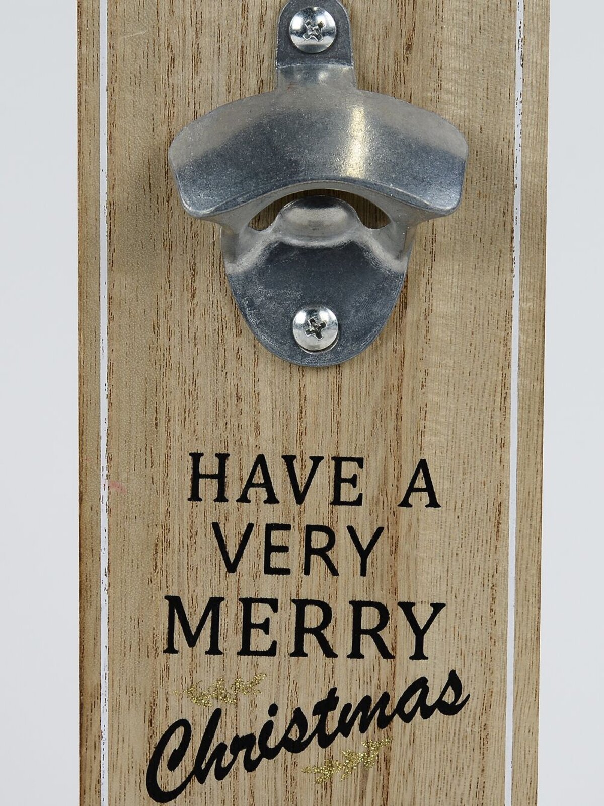 Have A Very Merry Christmas Wood Bottle Opener & Cap Catcher | 30cm — image 3