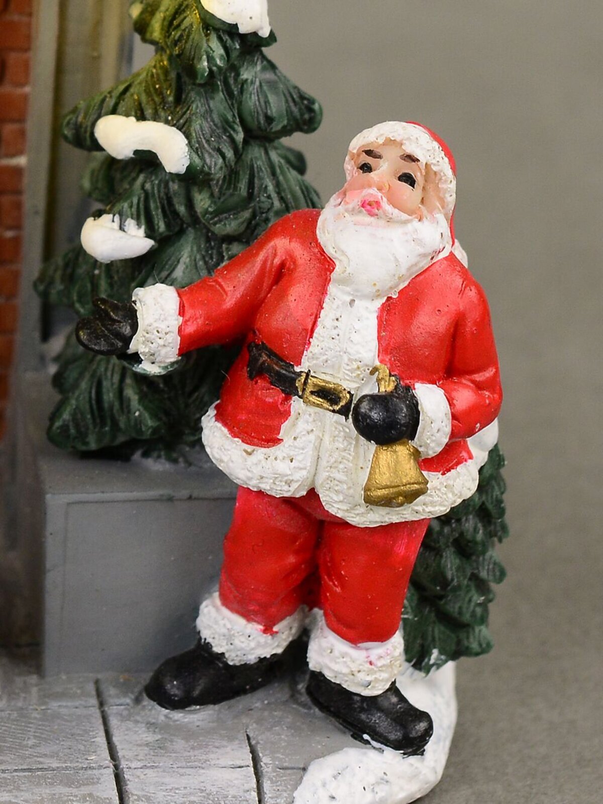 Illuminated Santa's Christmastime Carnival House Scene - 10cm