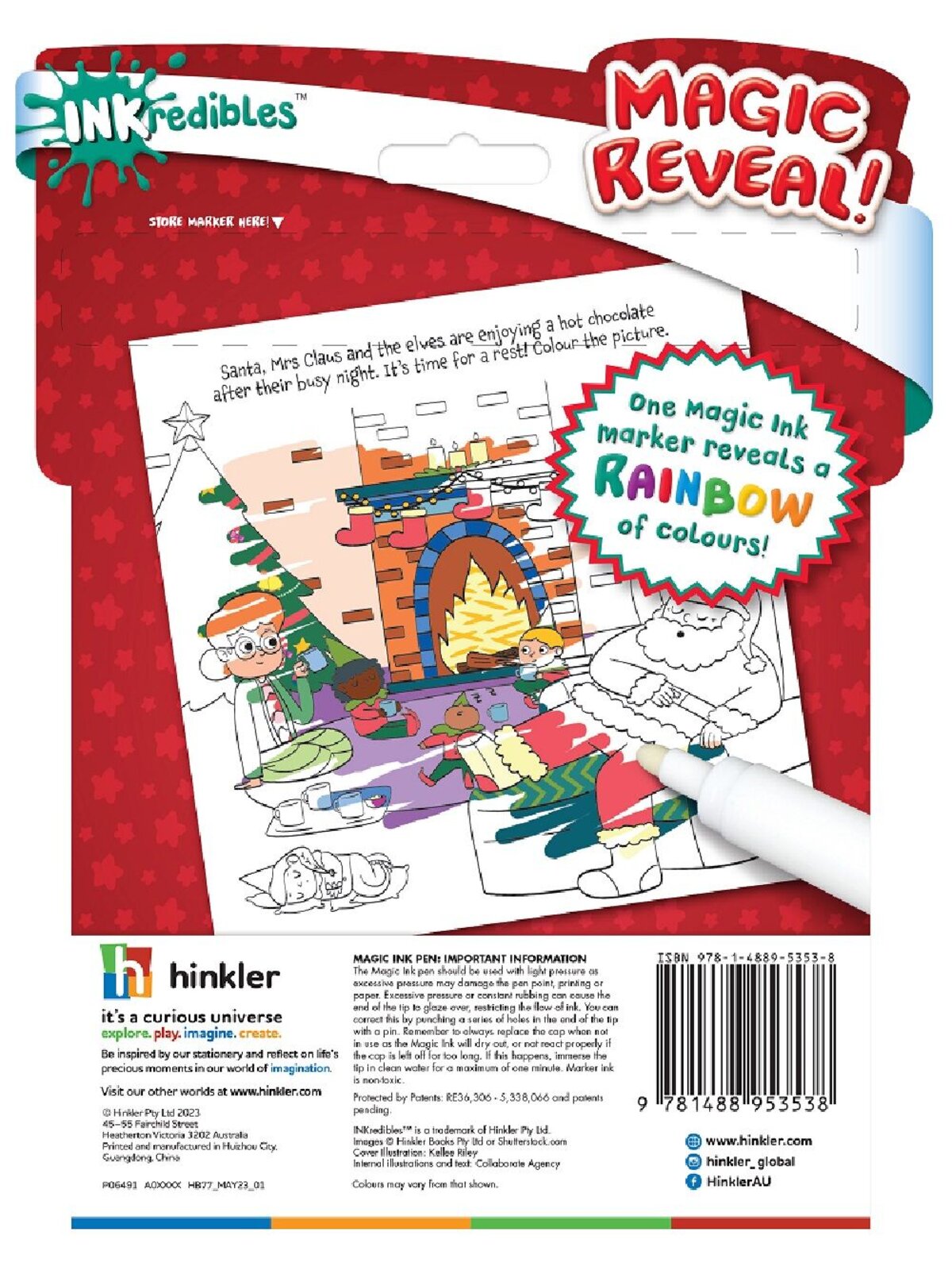 INKredibles Mess-Free Christmas Colouring Book - Reveal Pictures With Magic Ink — image 2