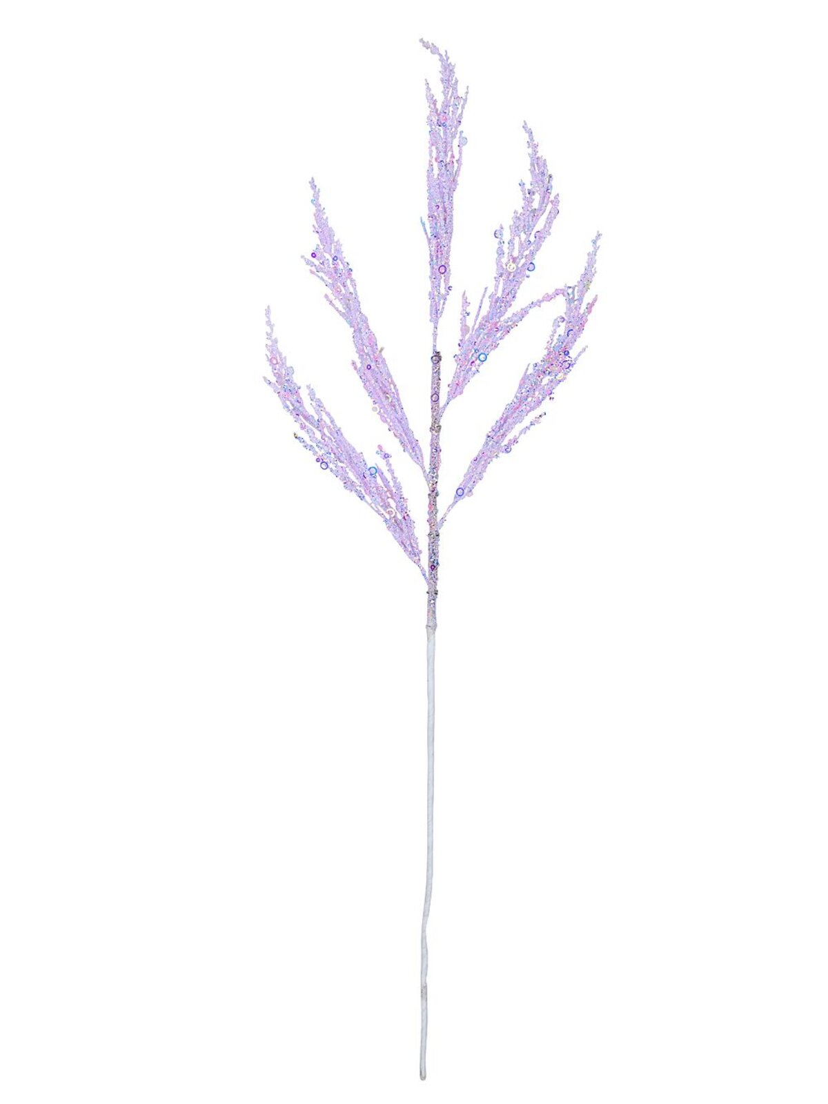 Iridescent Pastel Sequin & Glitter Norfolk Pine Long Christmas Stem | 75cm — image 4