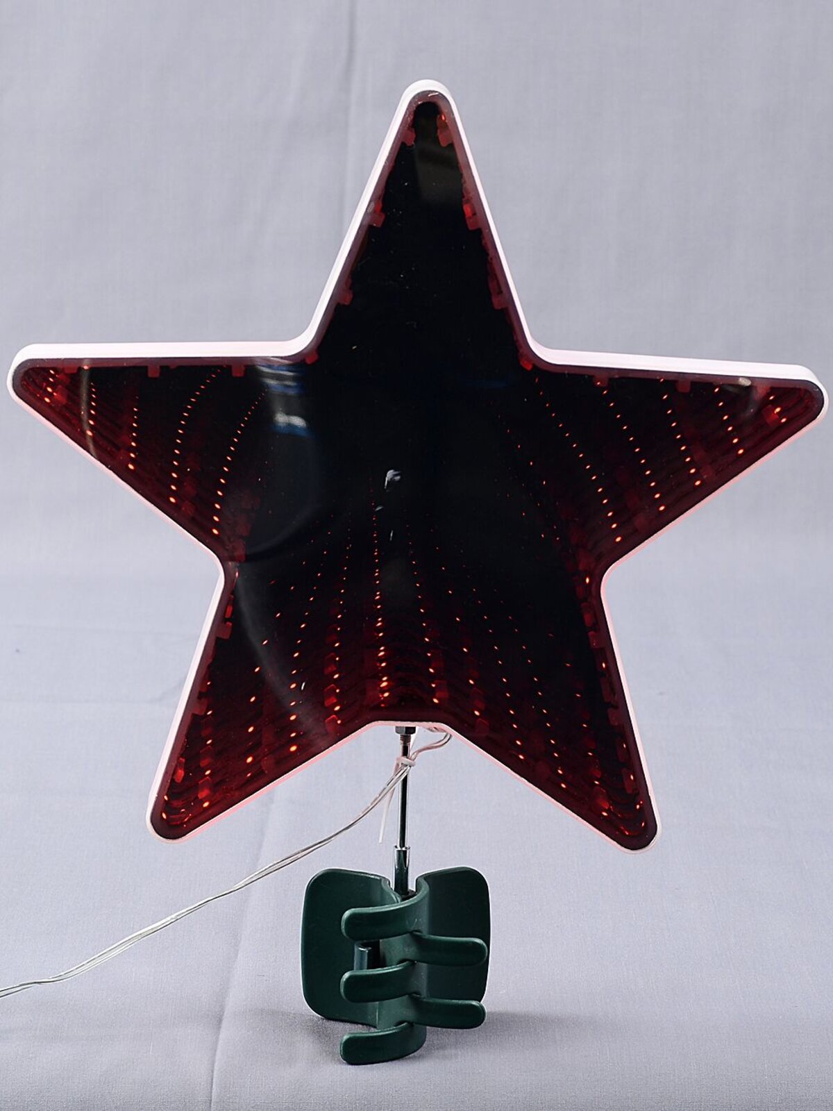 Large Red LED Infinity Mirror Star Christmas Tree Topper | 25cm — image 6