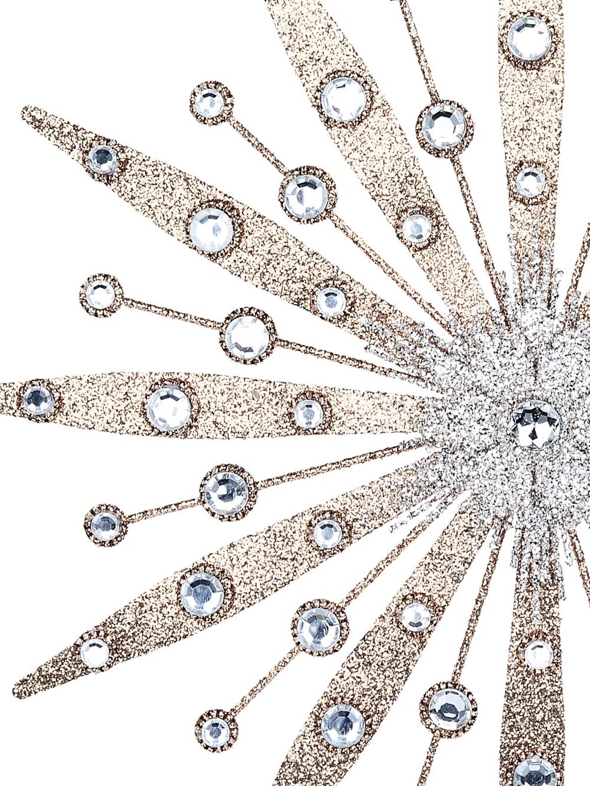 Large Rose Gold & Silver Glitter Supernova Tree Topper | 42cm — image 3