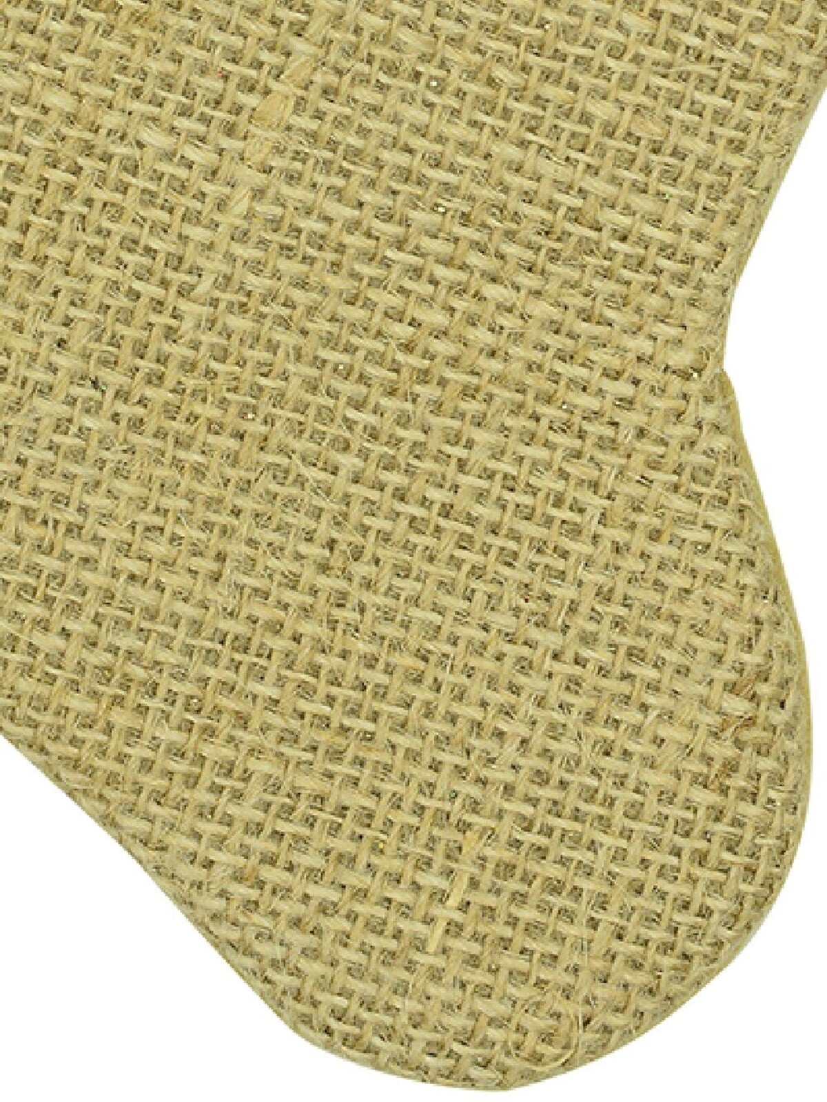 Mini Burlap Christmas Stocking Hanging Decorations - 6 x 15cm — image 3