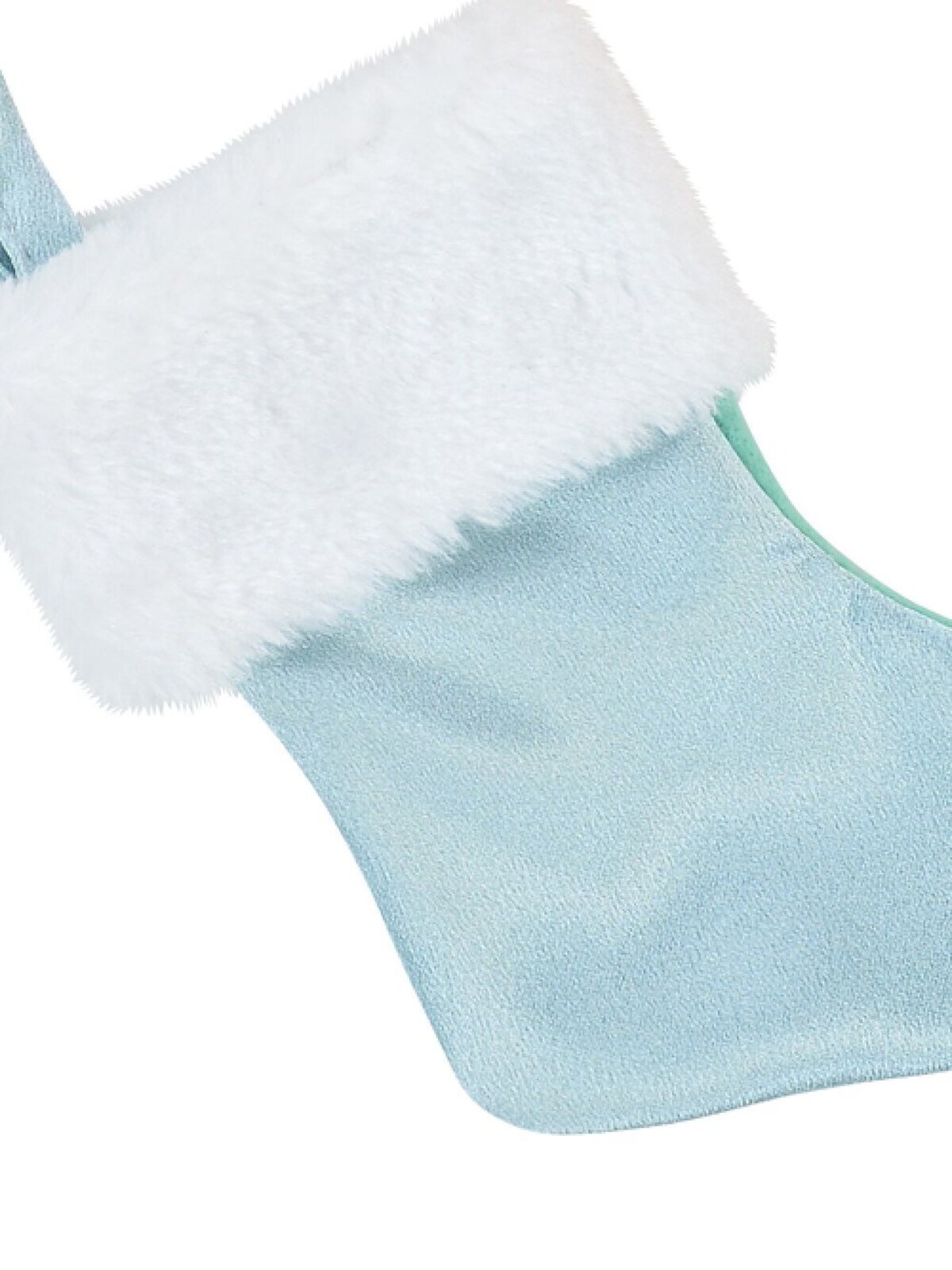 Mini Pastel Blue & Pink With Faux Fur Cuff Stocking Decorations - 4 x 16cm — image 5