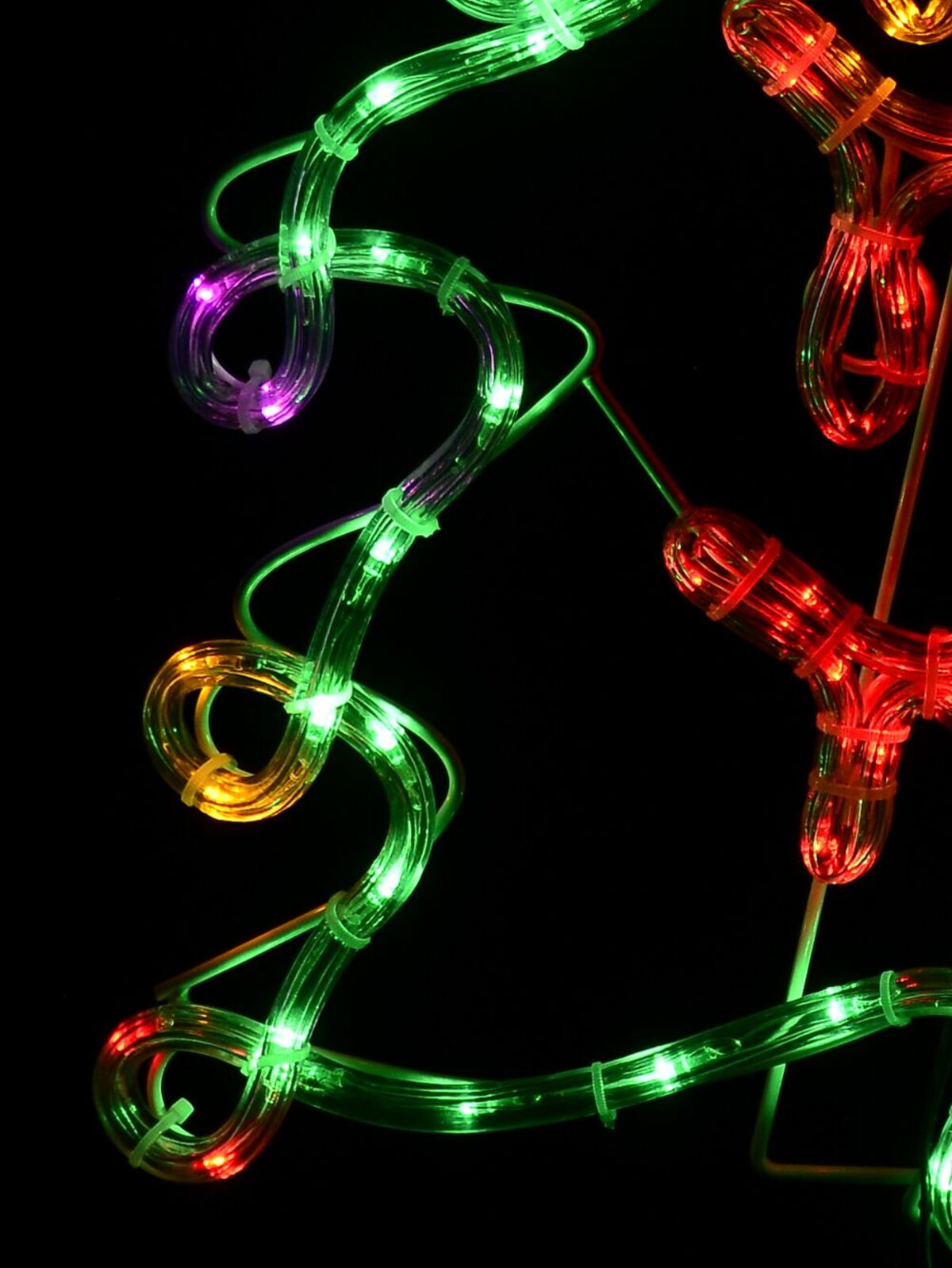 Multi Colour LED Decorated Christmas Tree Rope Light Silhouette - 76cm — image 5