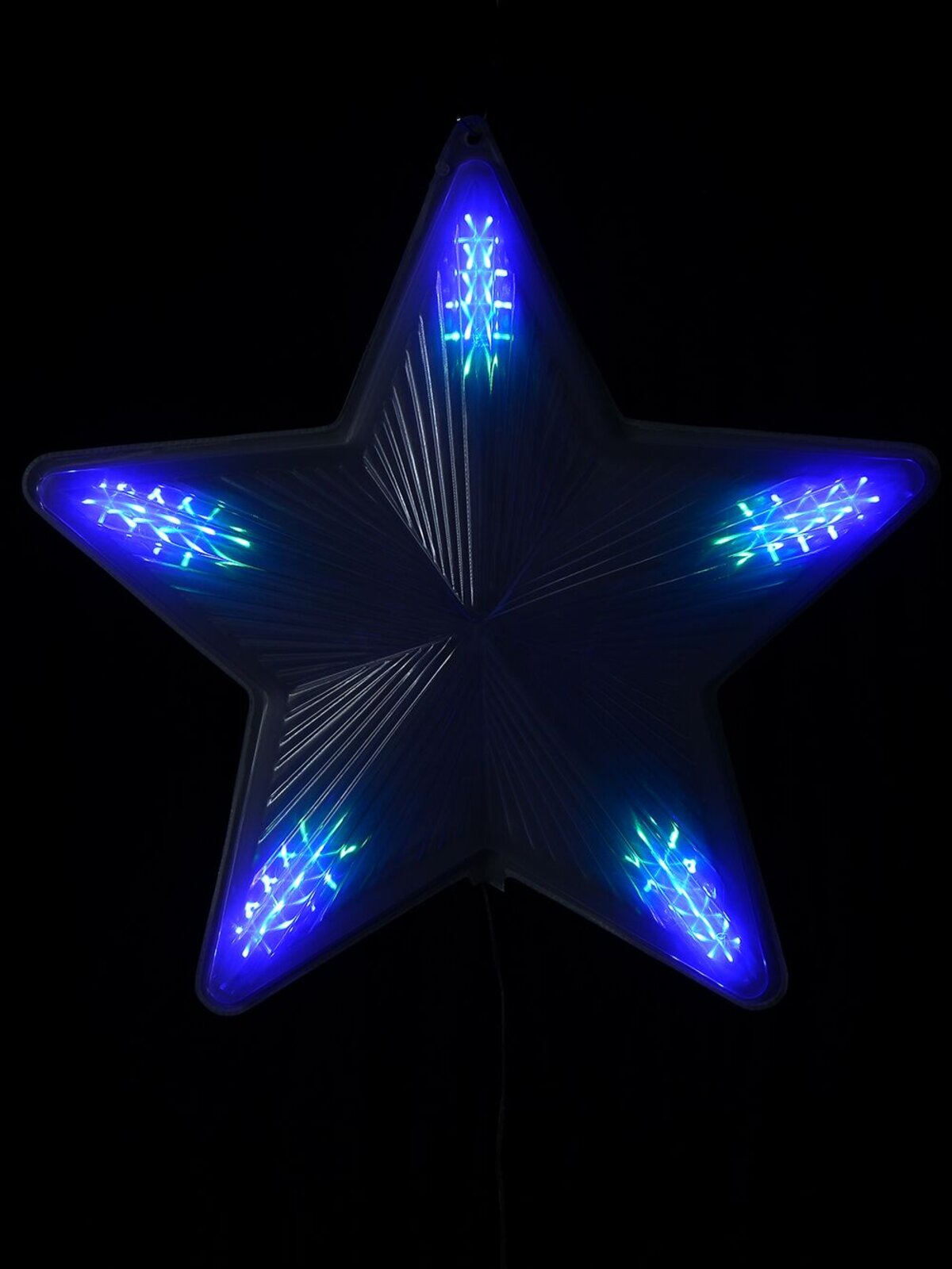 Multi Colour LED Five Point 3D Digital Star Display - 50cm