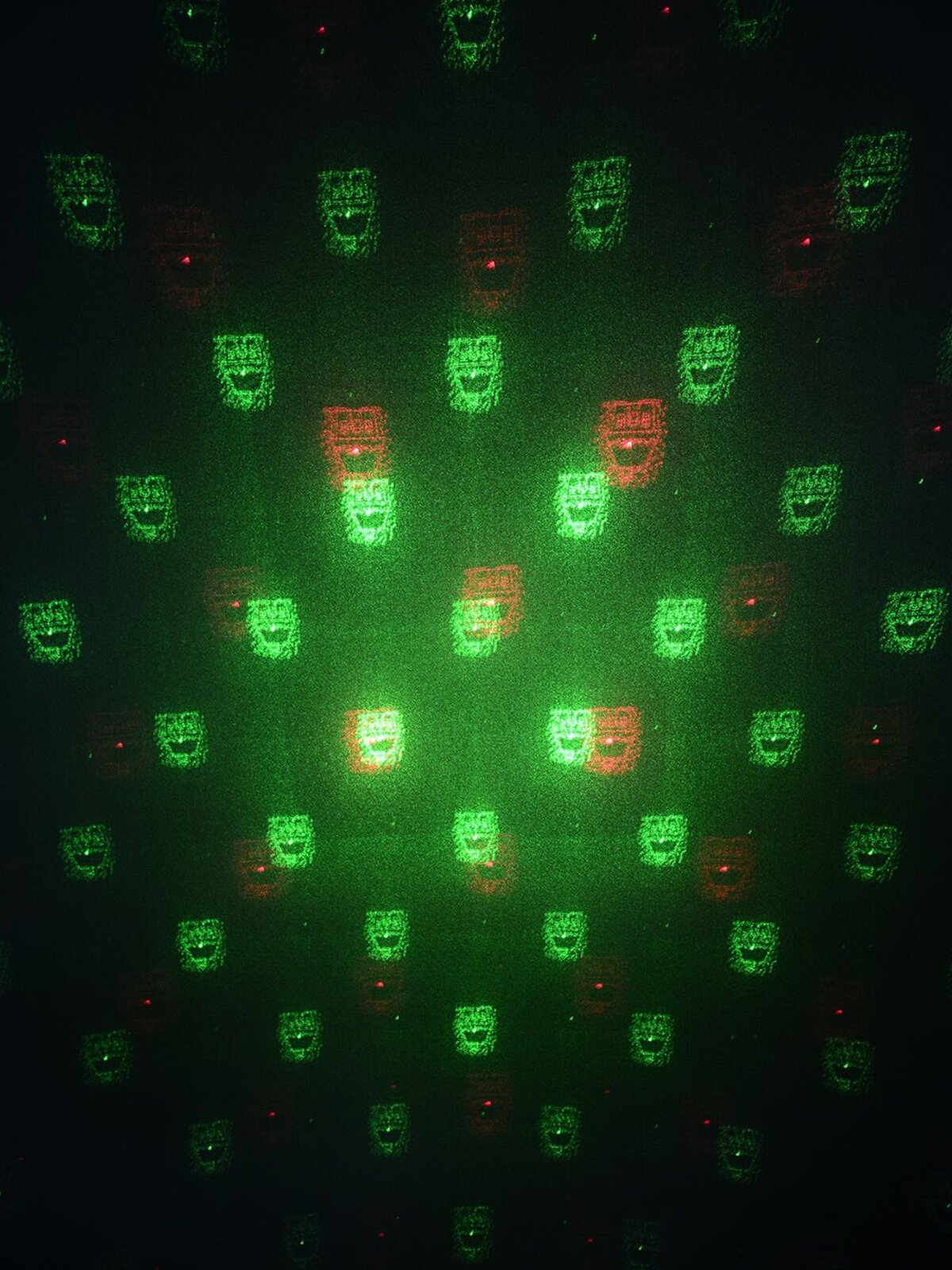 Multi Point Red & Green Christmas Pattern Garden Laser Light - 12m x 12m