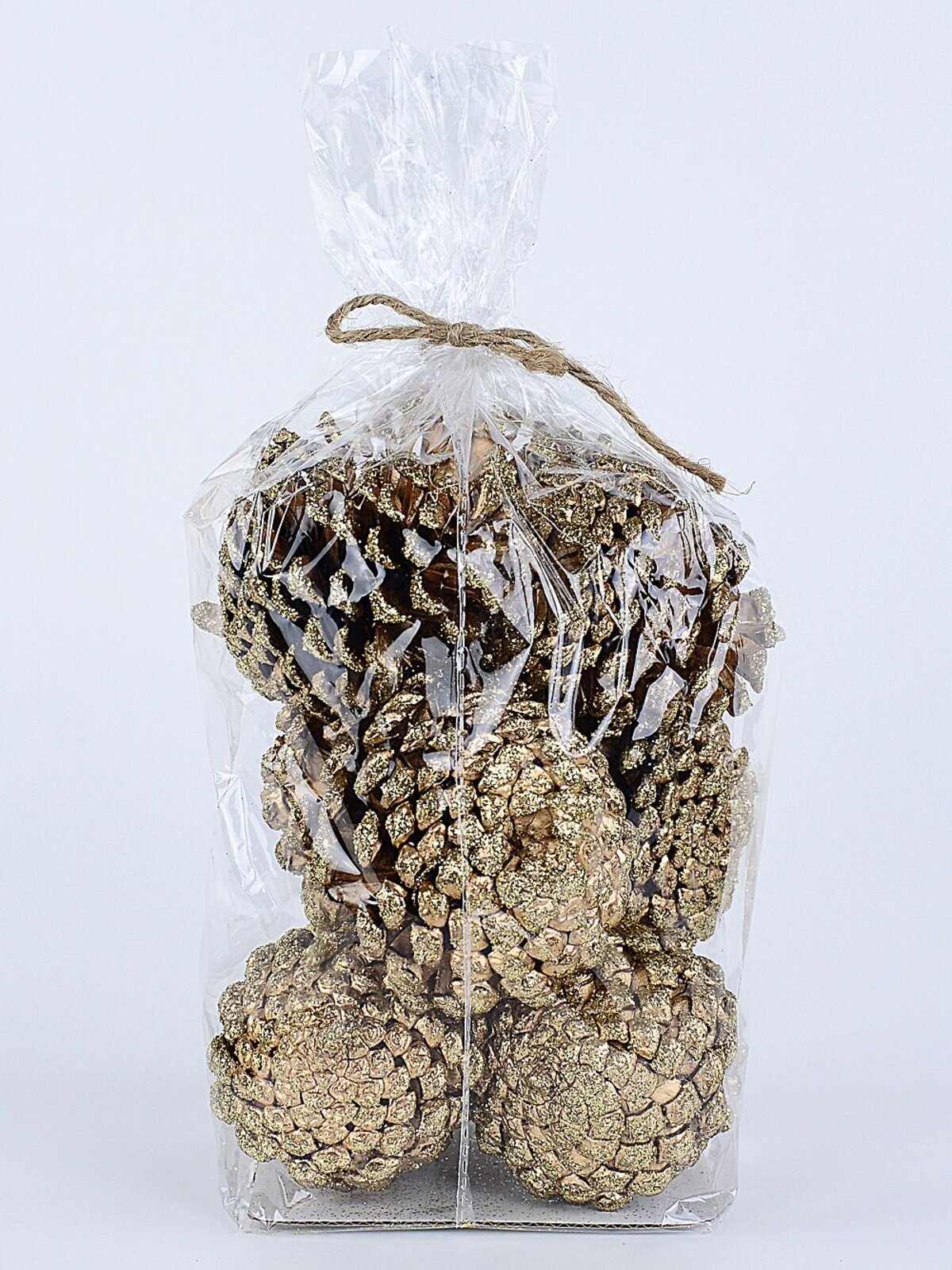Natural Large Gold Glittered Pinecones | 200g — image 6
