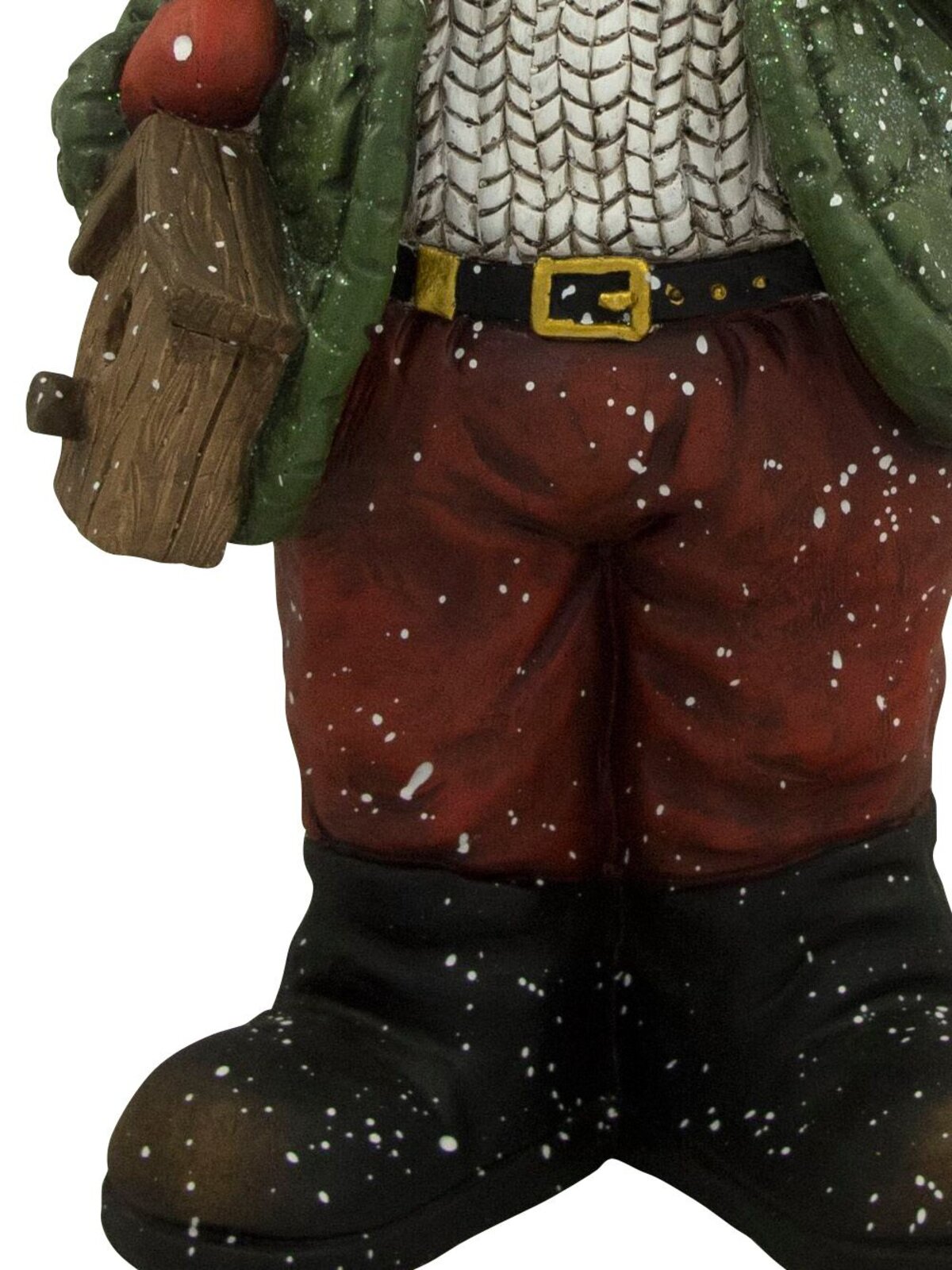 Nordic Resin Snowman Decor Holding Cardinal & Bird House - 61cm — image 3