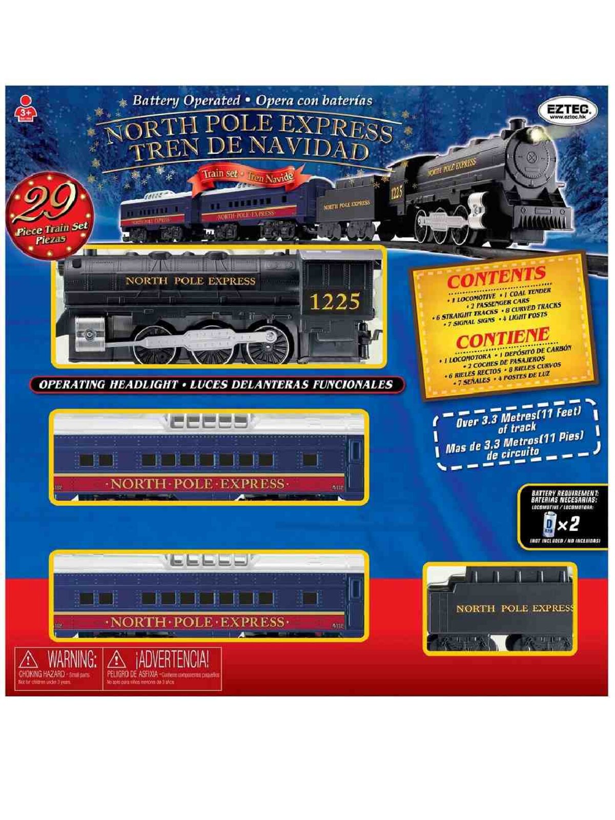 North Pole Express With Operating Headlight Christmas Train Set - 29 Piece Set — image 5