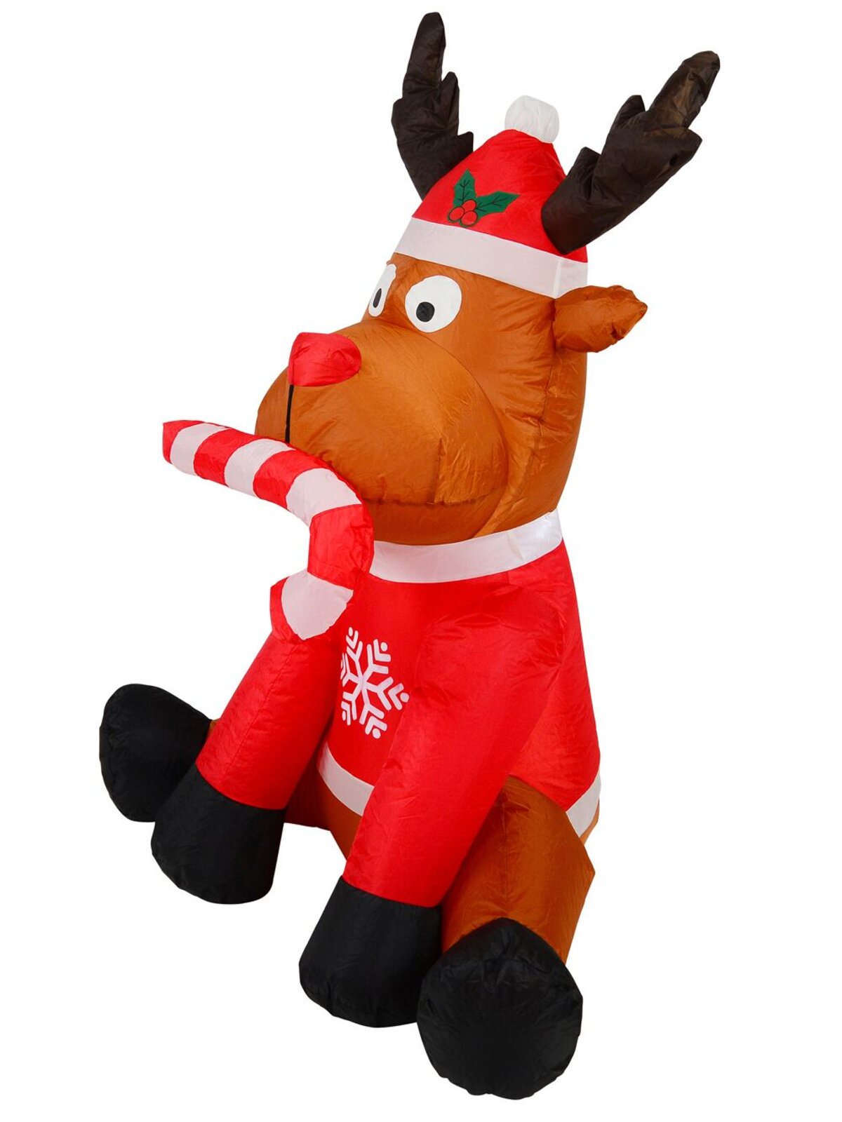 Playful Deer With Candy Cane Illuminated Christmas Inflatable Display - 1.2m — image 4