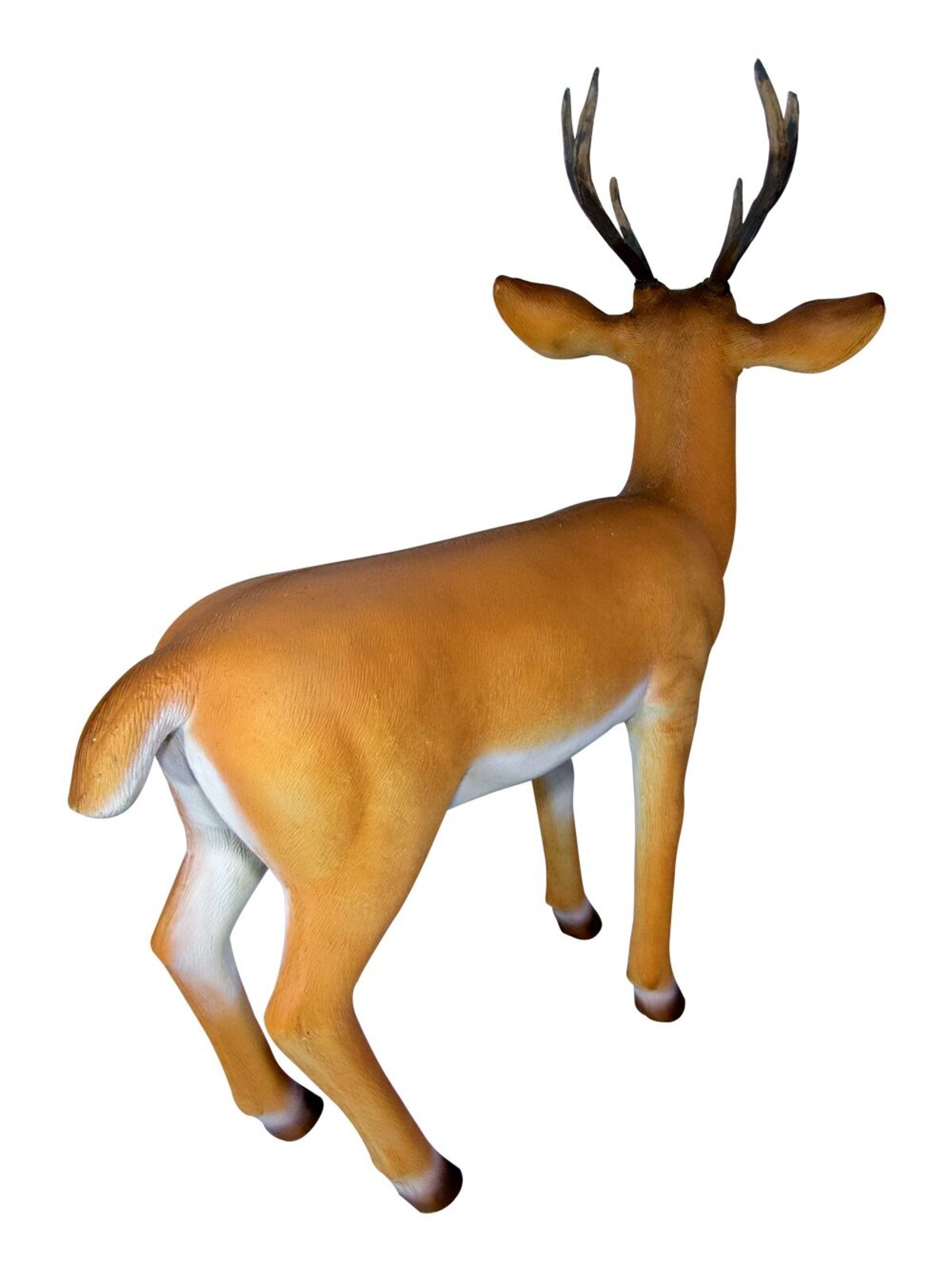 Real Look Standing Life Size Christmas Reindeer Resin Decor Ornament - 1.1m — image 5