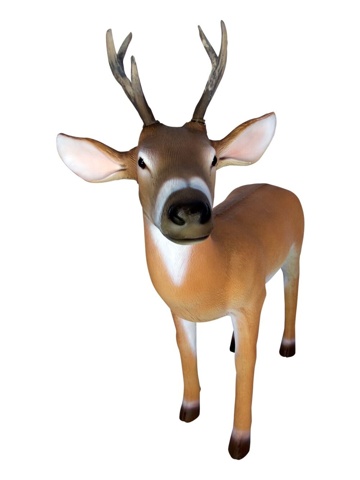 Real Look Standing Life Size Christmas Reindeer Resin Decor Ornament - 1.1m — image 3