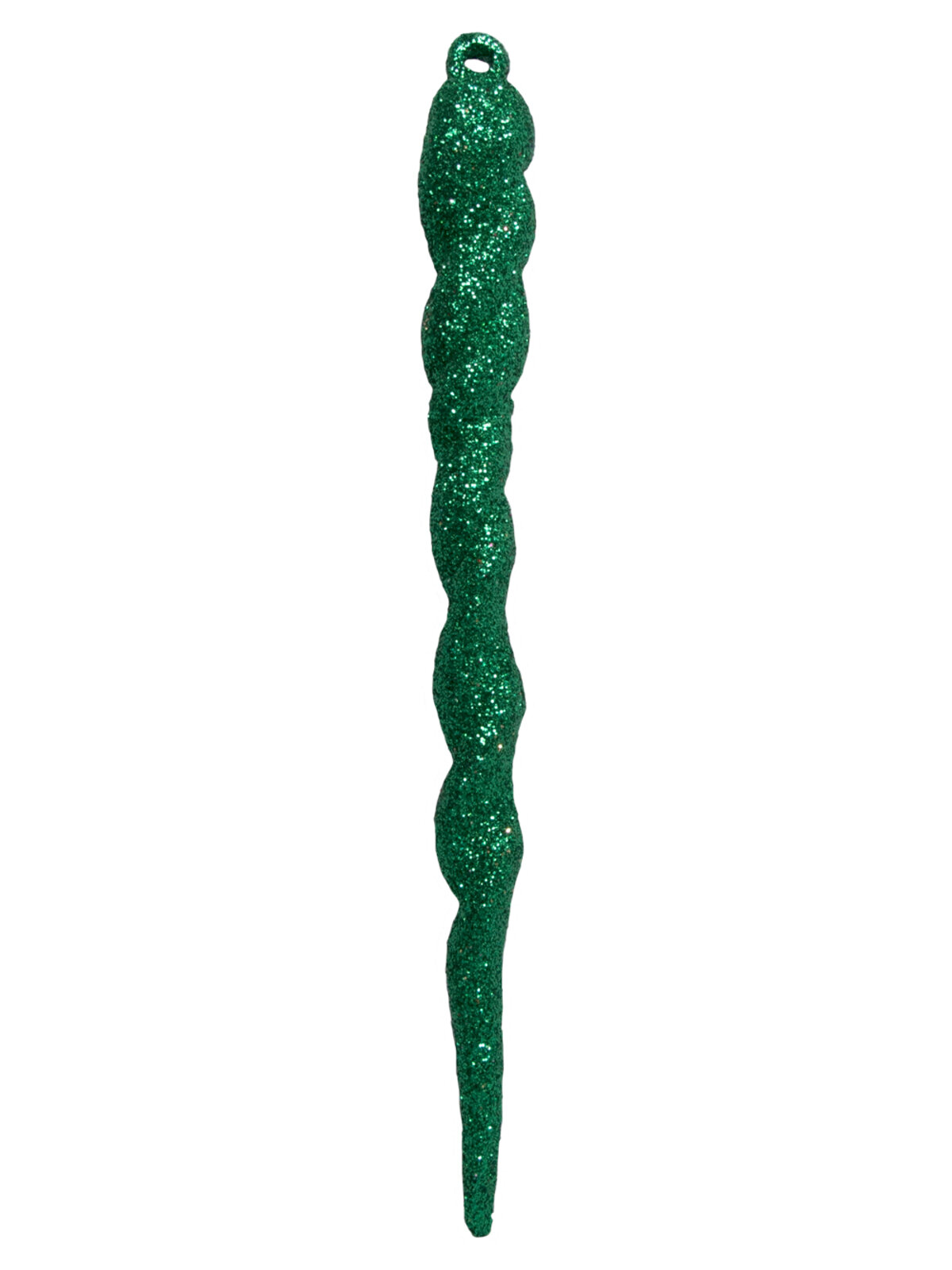 Red, Emerald Green & Gold Glittered Icicle Decorations - 12 x 13cm — image 5