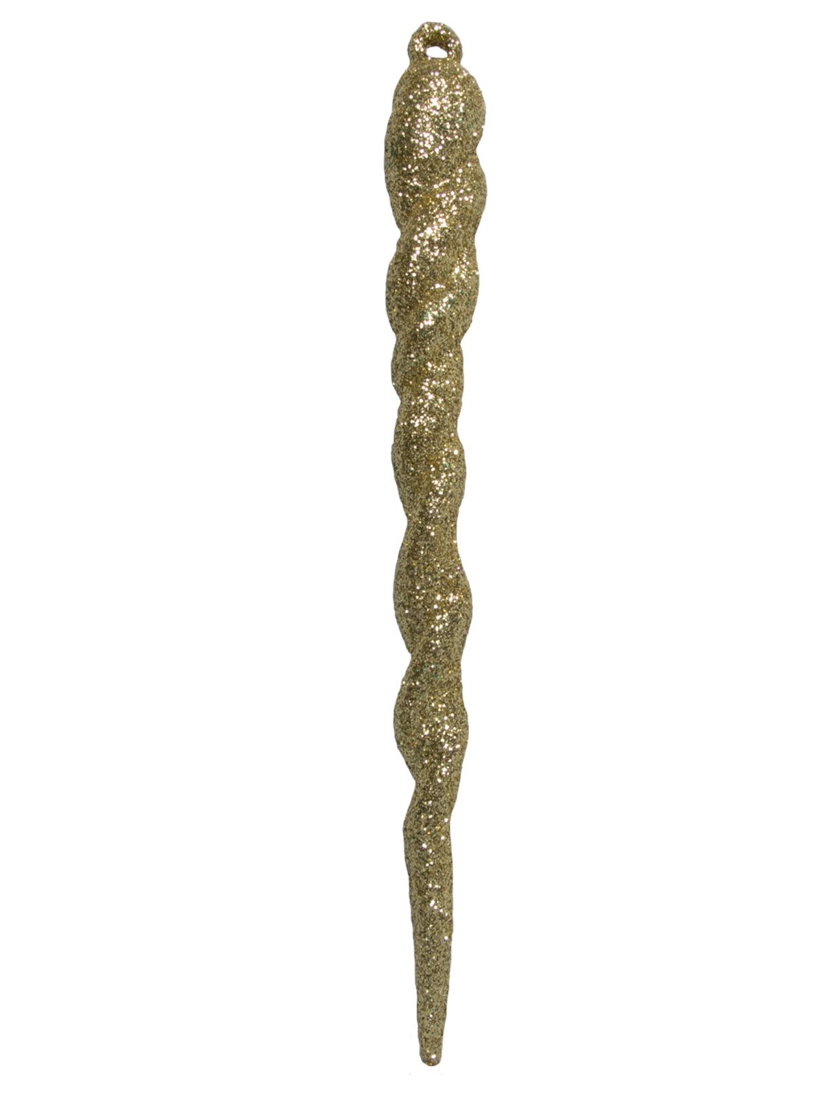 Red, Emerald Green & Gold Glittered Icicle Decorations - 12 x 13cm — image 2