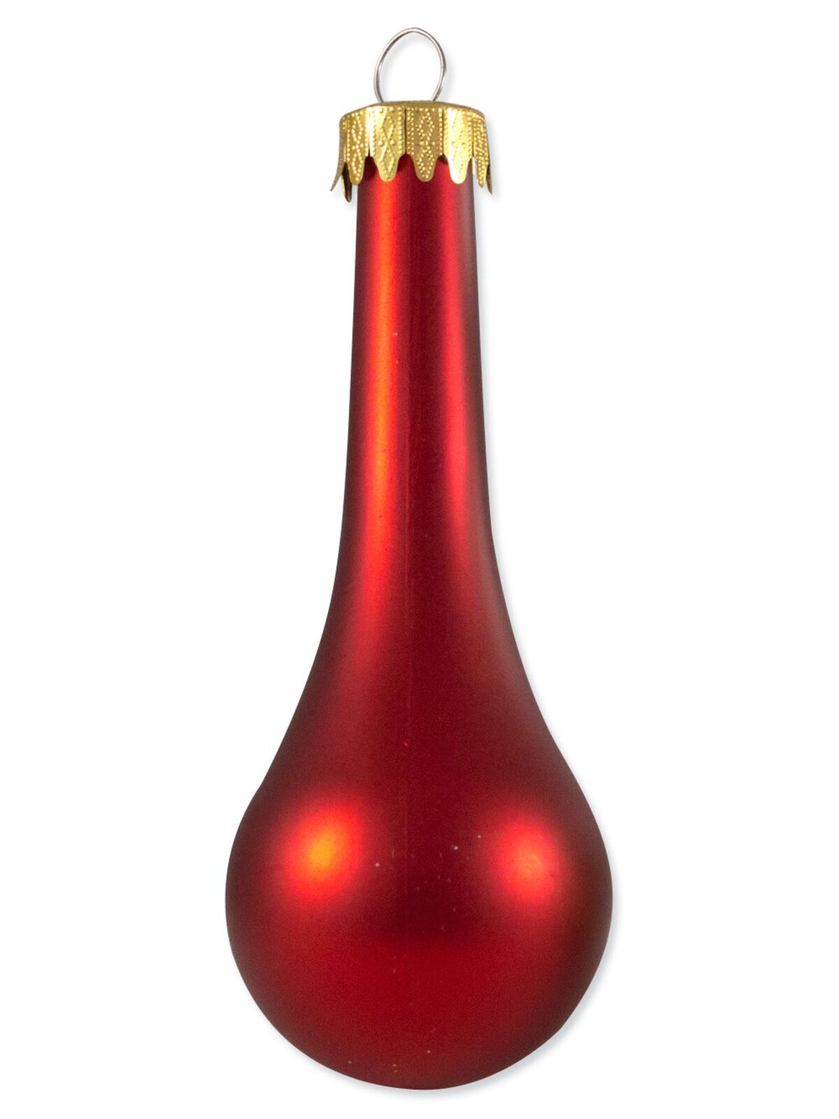 Red & Gold Tear Drop Bauble Decorations - 8 x 11cm — image 2