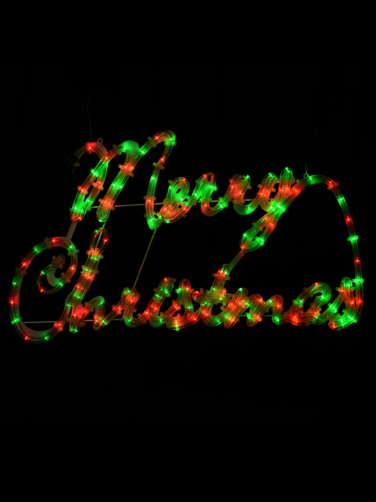 Red & Green Cursive Merry Christmas LED Rope Light Silhouette - 72cm — image 2
