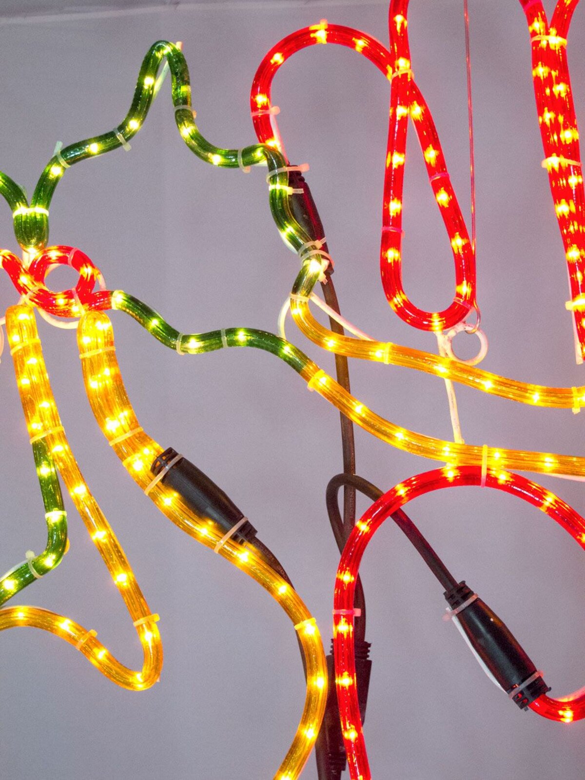 Red Merry Christmas With Holly Rope Light Silhouette - 60cm — image 5