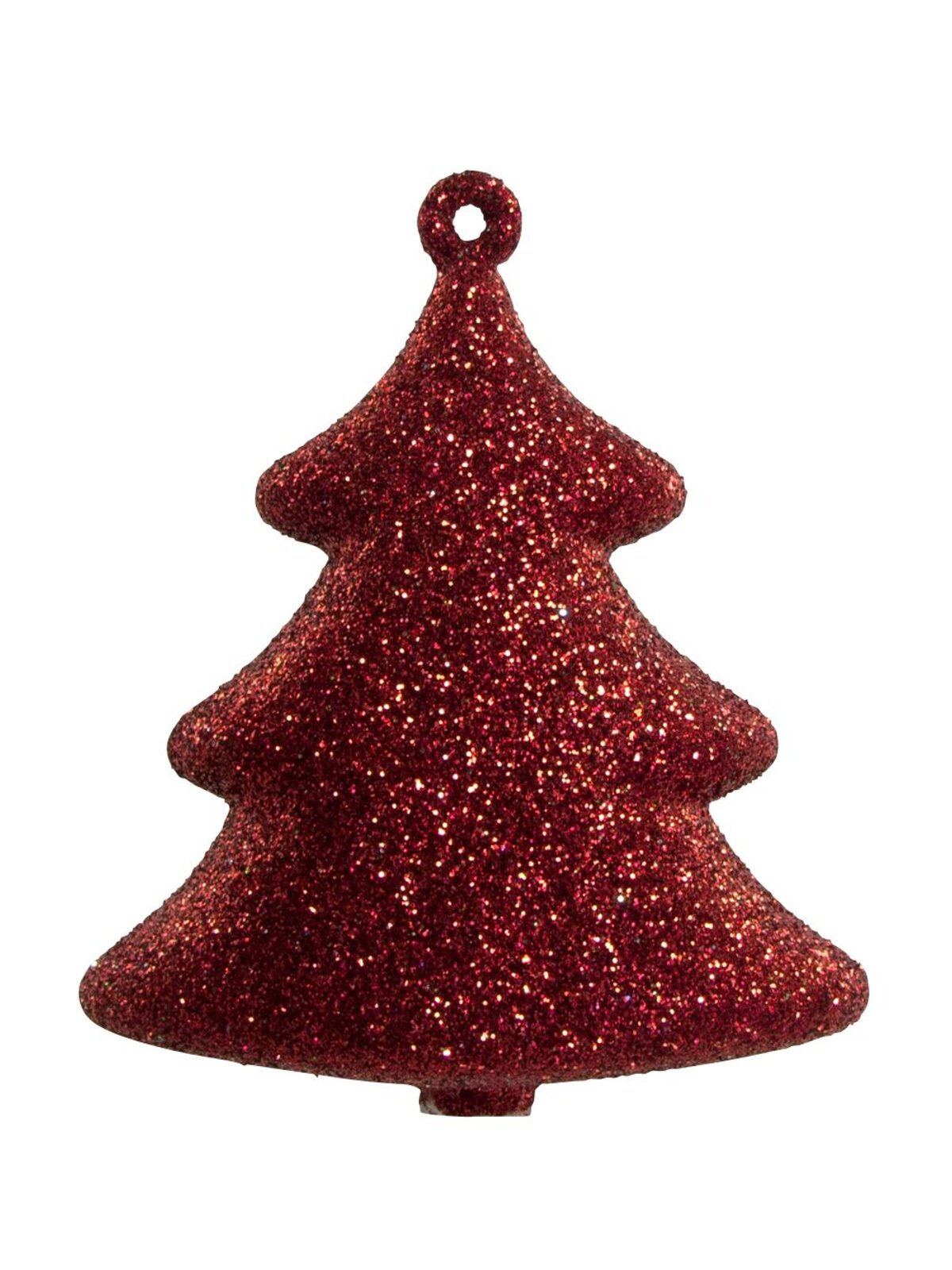 Red, White & Silver 3D Tree Hanging Decoration - 4 x 70mm