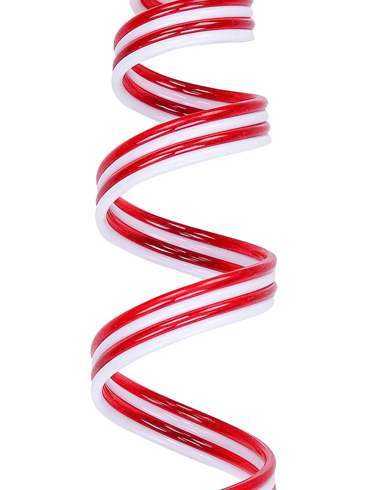 Red & White Spiral Ribbon Candy Whimsical Statement Ornament | 28cm — image 3