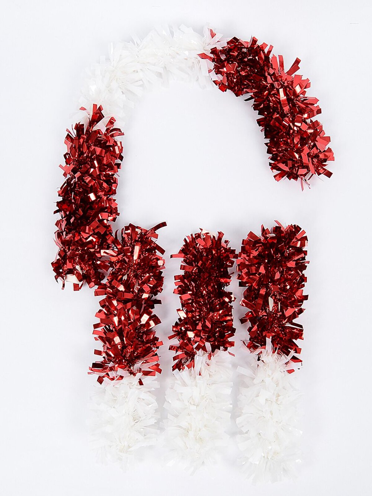 Red & White Stripe Tinsel Candy Cane Stick Christmas Display Decoration - 1.1m — image 2