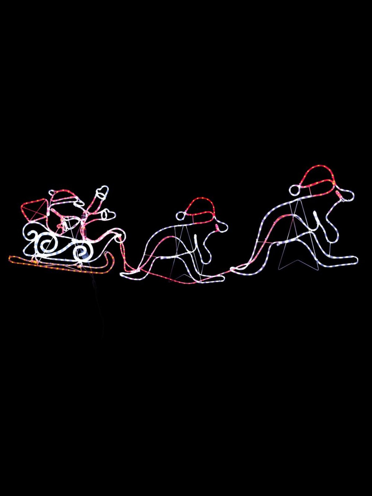Santa & Kangaroos LED Light Rope Silhouette - 2.9m — image 2