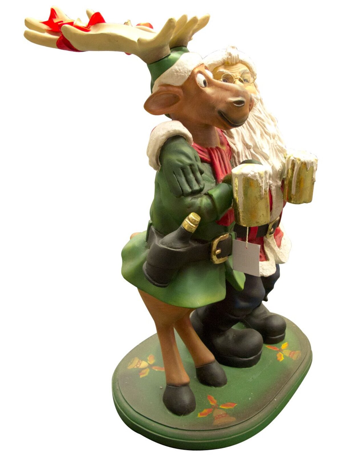 Santa & Reindeer Happy Hour Christmas Decor - 67cm