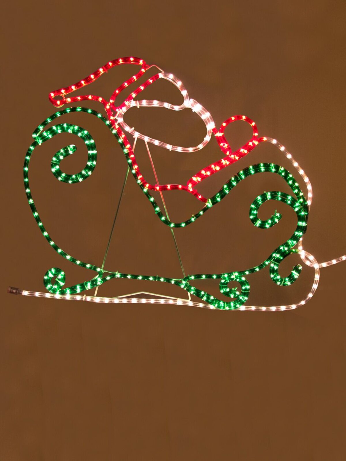 Santa Sleigh & Two Reindeers Rope Light Silhouette - 2.1m — image 3