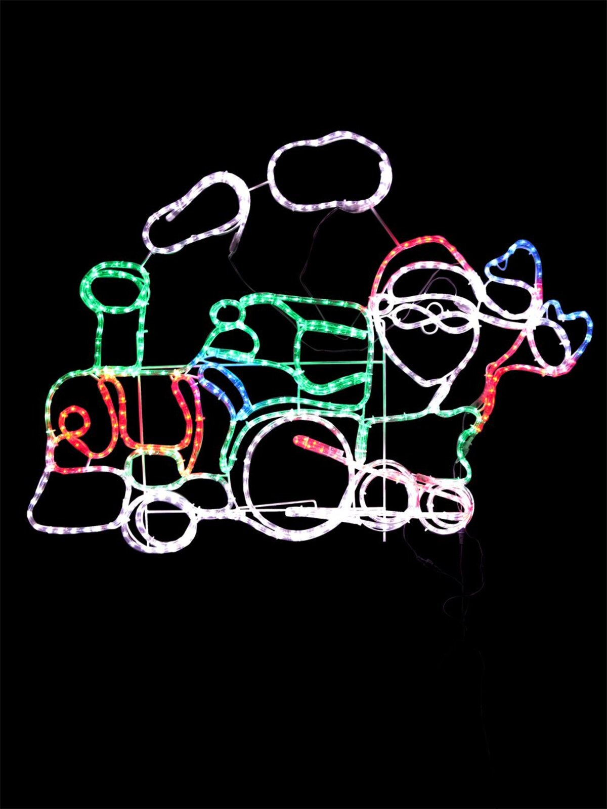 Santa Steam Train LED Rope Light Silhouette - 1.2m — image 2