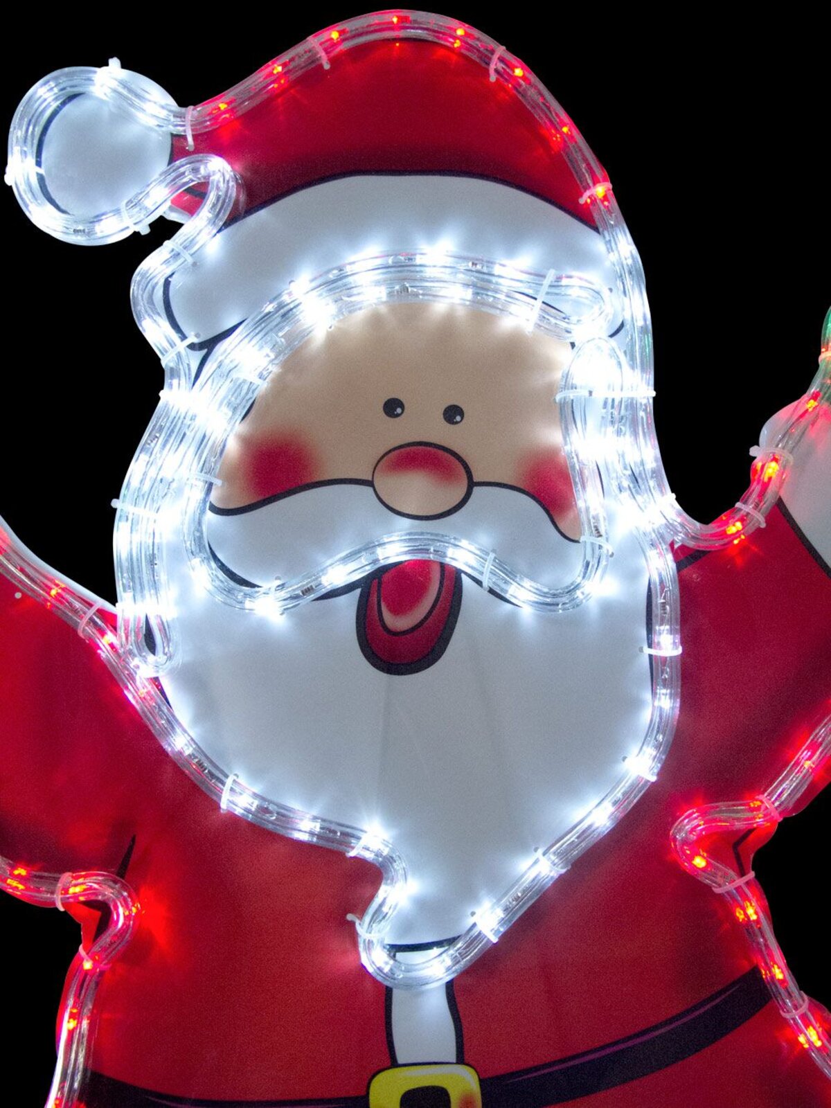Santa With LED Rope Light Motif - 80cm — image 3