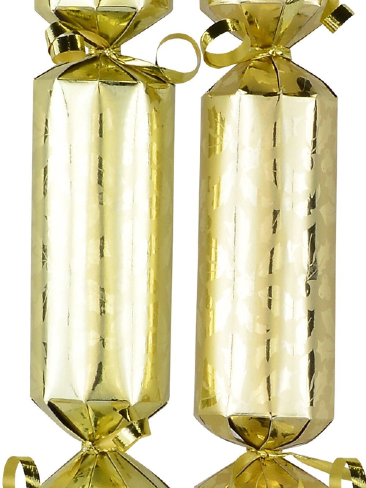 Shiny Gold With Matte Mistletoe Christmas Cracker Bon Bons - 12 x 30cm — image 2