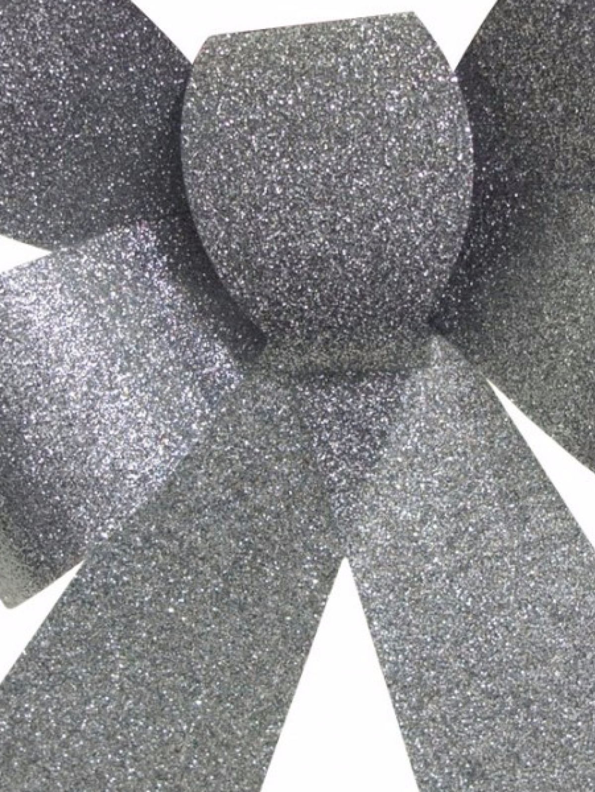 Silver Glitter Timeless Signature Structured Bow | 24cm — image 2